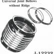 Universal Joint Bellows without Ridge